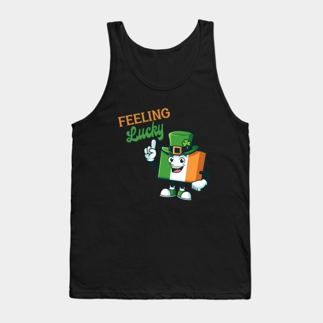 Feeling Lucky - Funny Saint Patrick's Day - Retro St Patrick's Day - St Paddy's Day Tank Top by Stylish Dzign